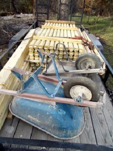 Photo of trailer filled with building materials