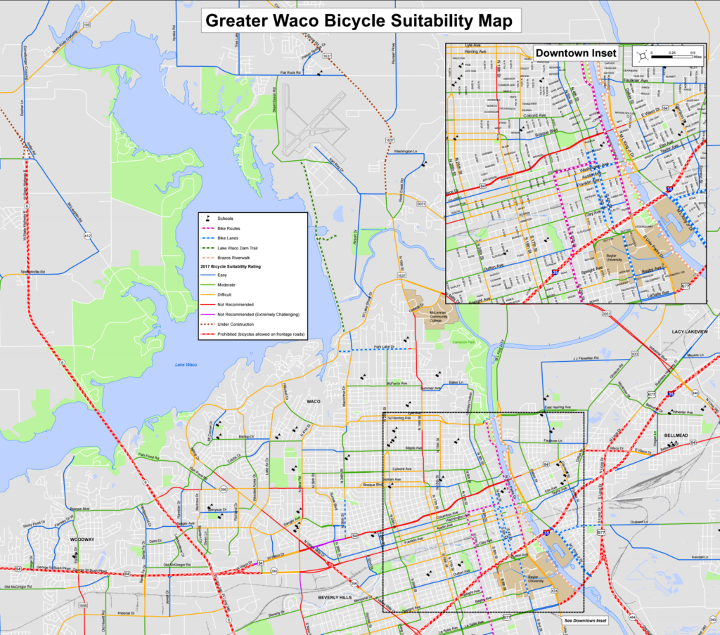 Waco and McLennan County Bicycle Suitability Maps - Waco Bicycle Club