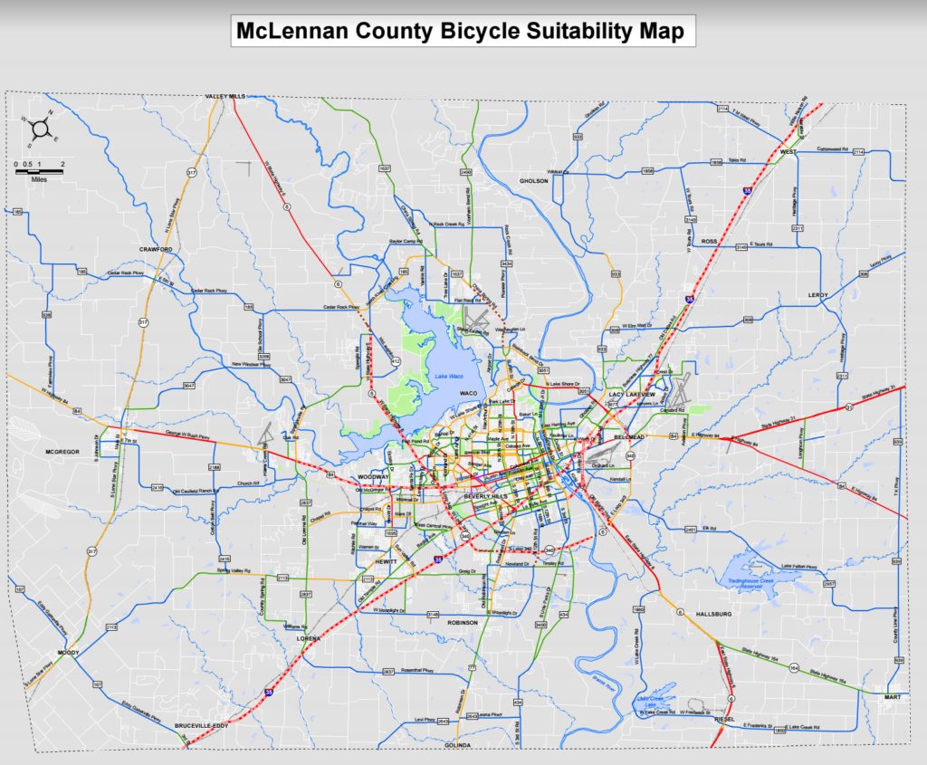 Waco And Mclennan County Bicycle Suitability Maps Waco Bicycle Club 2898