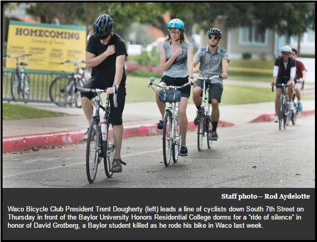 WBC Memorial bicycle ride honors Baylor student killed in hit-and-run